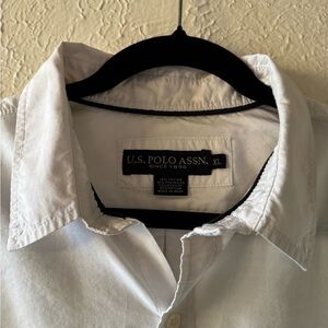 U.S. Polo Assn. White Casual Button Down Shirt